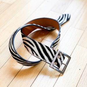 Brave Zebra Print Belt